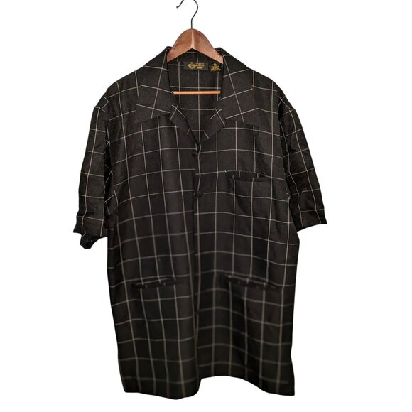 J. Vital Black White Checkered Womens Dress XL Polyester Short Sleeve - Picture 1 of 6